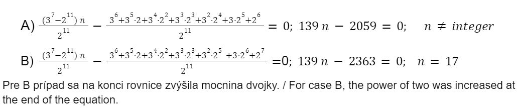 Výpočet pre dve varianty