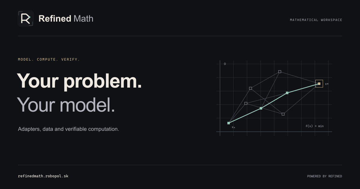 Refined Math — Your problem. Your model.