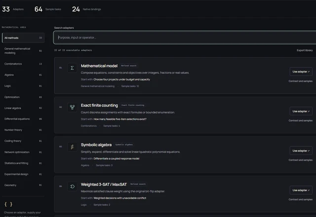 The current Refined Math adapter library — the actual development application.